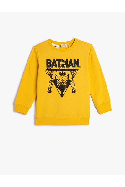 Koton Batman Sweatshirt Licensed Raised Cotton