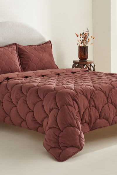 Karaca Home Cowrie Çift Kişilik Luxury Comfort Set Gül Kurusu