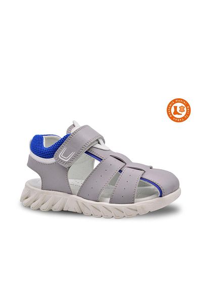 kids A more Mounie Velcro Mesh Detailed Pu Leather Boys' Sandals