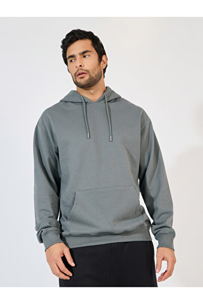 Styli Relaxed Fit Fleece Hoodie with Kangaroo Pocket