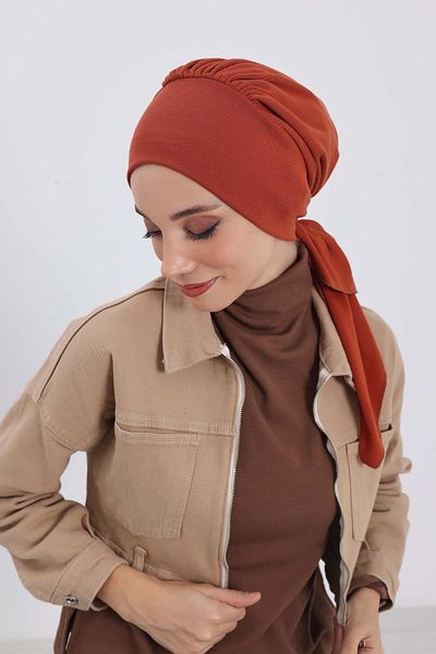 Aisha's Design بونيه حجاب شتوي - ذيل، b-49rb
