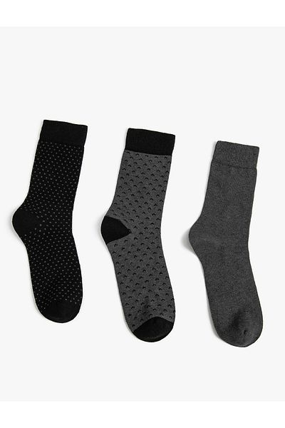 Koton Set de 3 șosete cu model geometric