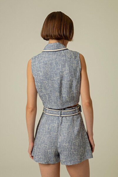 rue Mini pantaloni scurți Indigo - Detaliu curea