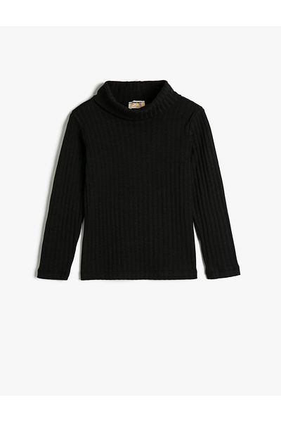 Koton Basic Turtleneck T-Shirt Long Sleeve Ribbed