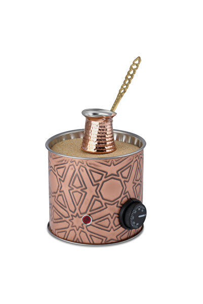 tuliphomev Bakır Kumda Kahve Makinesi Cezve Ile - Tüm Ülkelere Uyumlu