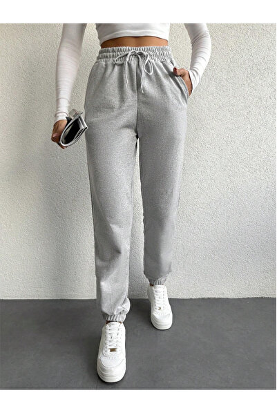 yx yustex sport بنطال رياضي رمادي واسع الساق