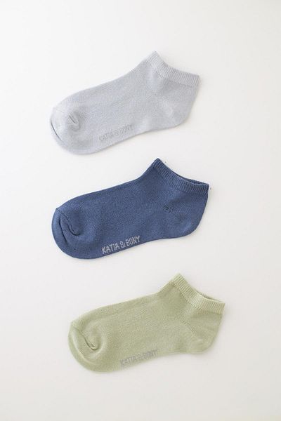 Katia&Bony Set de 3 ciorapi papuci din bumbac pentru copii