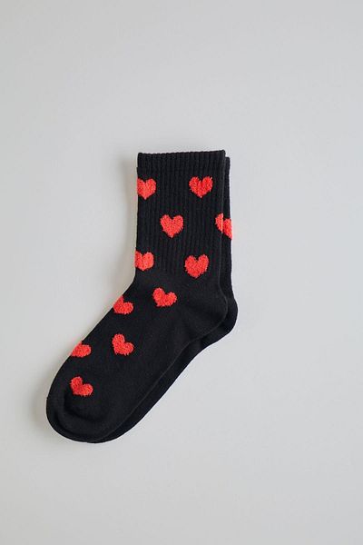 Katia&Bony Black Heart Patterned Women's Socks
