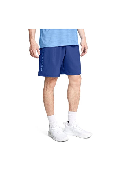 Under Armour Tech Woven Wordmark Erkek Mavi Antrenman Şort 1383356-432