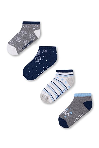 Katia&Bony مجموعة من 4 جوارب للأولاد بطبعة كوكب