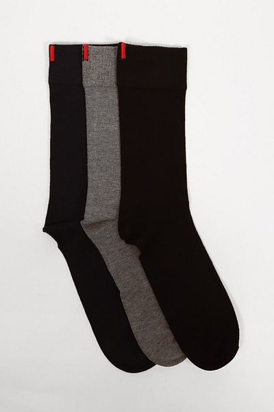 Katia&Bony 3er-Pack Harold Bamboo Herren-Sockensocken Anthrazit-Dunkelblau-Schwarz