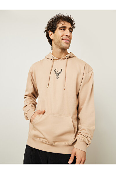 Styli Minimal HD Print Fleece Relaxed Fit Hoodie