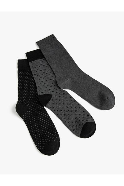 Koton Set de 3 șosete cu model geometric