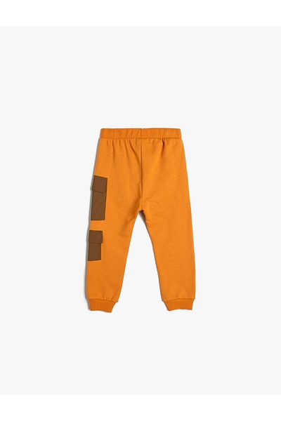 Koton Jogger-Jogginghose, Taschendetail, gebundene Taille, erhöhte Baumwolle