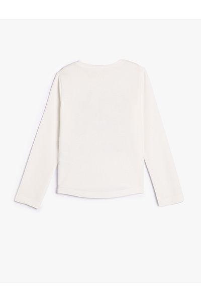 Koton Tričko s dlhým rukávom Crew Neck Printed