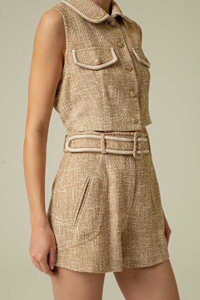 rue Pantaloni scurți Camel Mini - Detaliu curea