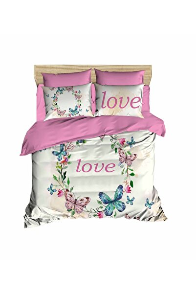 Fabeteks Love Butterfly 3D Digital Double Duvet Cover Set