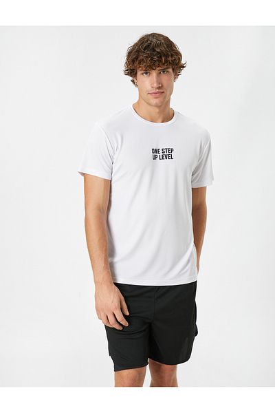 Koton Αθλητικό μπλουζάκι με κοντό μανίκι Crew Neck - Slogan Printed