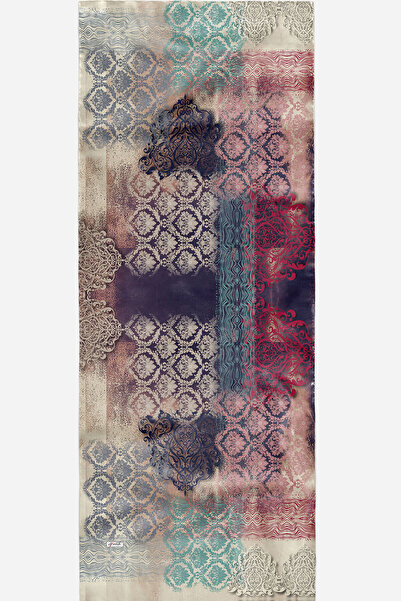 Zerruba Mint Desenli Pamuk Şal