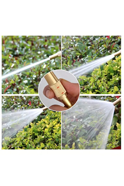 Morpanya Yüksek Basınçlı Ayarlanabilir Bahçe Sulama Püskürtme Tabancası Hızlı Araba Yıkama Hortum Ucu Gold