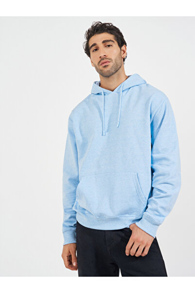 Styli Relaxed Fit Fleece Hoodie with Kangaroo Pocket
