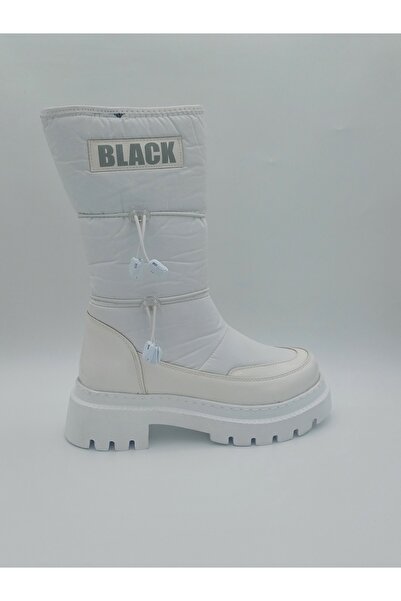 eatölye Γυναικείες χειμερινές μπότες χιονιού με αδιάβροχη χοντρή σόλα με φερμουάρ και χοντρό τακούνι