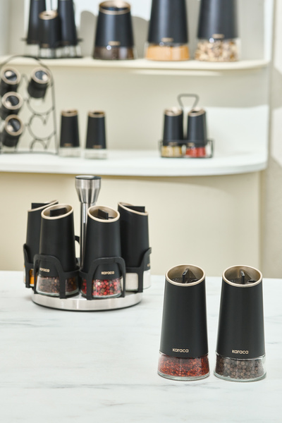 Karaca Waltz 6-Piece Round Stand Spice Set