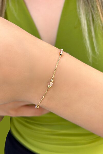 Altınaşkı Renkli Taşlı Altın Bileklik