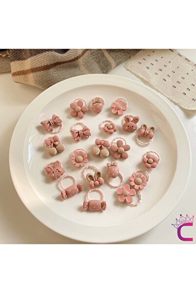 Cinderella Set de 20 de agrafe de cauciuc pentru fetiță, cu design special, c...