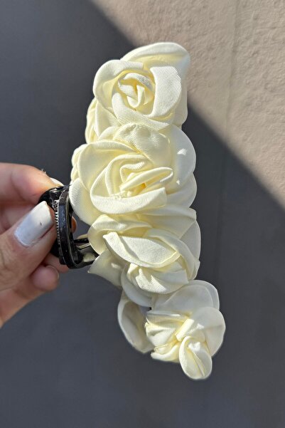 TAKIŞTIR Λευκό χρώμα Τριαντάφυλλο Φιγούρα Μάνταλο Πόρπη