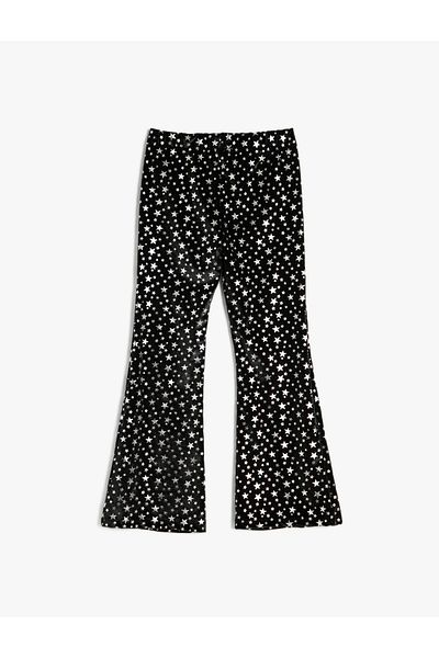 Koton Spanische Hose mit glänzendem Stern-Print
