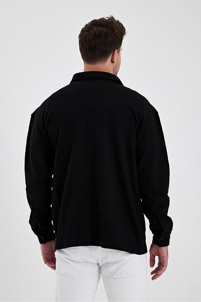 HAWKKİNG Ανδρικό πουκάμισο με διπλή τσέπη Oversize