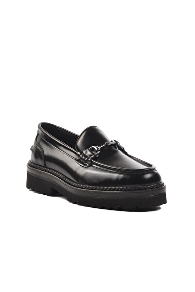 AYAKMOD Premium 7710 Siyah Açma Hakiki Deri Erkek Loafer Ayakkabı