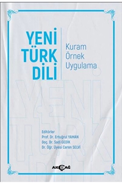 Akçağ Yayınları Yeni Türk Dili