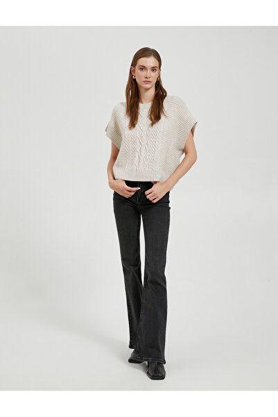 Koton Strickpullover mit Fledermausärmeln – Übergröße