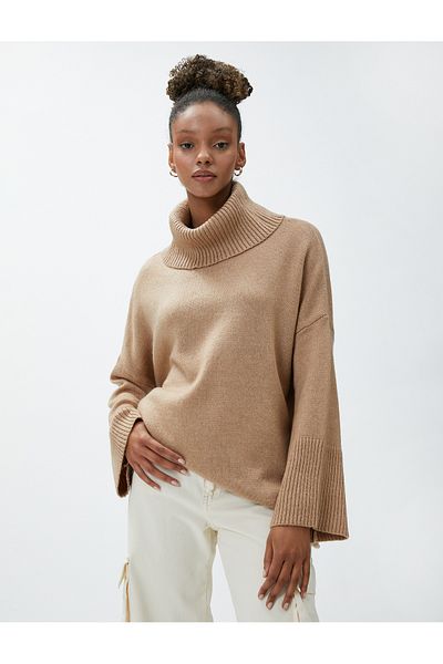 Koton Oversize Turtleneck Sweater Acrylic