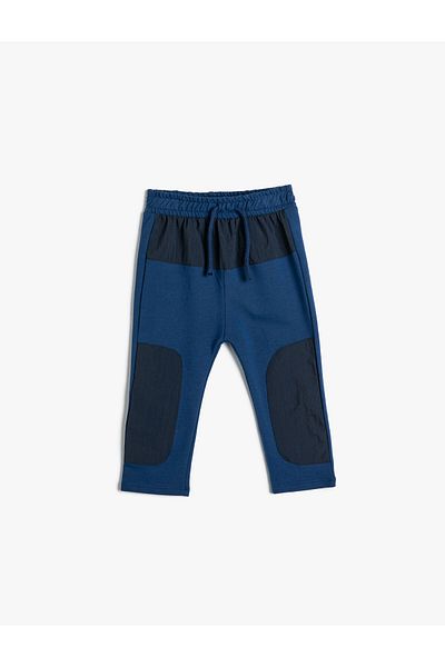 Koton Jogger Sweatpants Tie Waist Color Contrast Raised Cotton