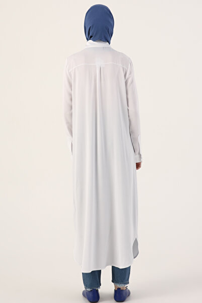 ALLDAY White Hidden Placket Shirt Tunic