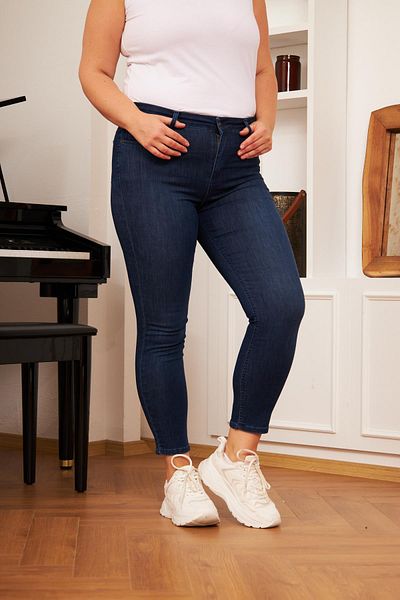 RMG Plus Size Dark Navy Blue Trousers