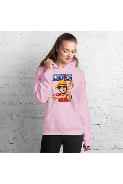 Moda Glo Φούτερ Unisex Monkey D. Luffy One Piece με στάμπα με κουκούλα