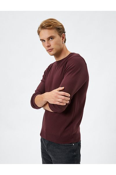 Koton Tricotaj de bază Pulover Decolteu Crew Slim Fit Mânecă lungă