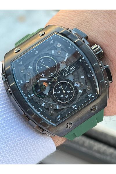 FERRO 30 Mt Water Resistant Men Wrist Watch - Silicone Band with Internal Functions Active Efm.31346-F1