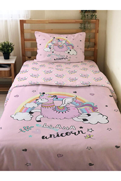 Evmila طقم غطاء لحاف مفرد مطبوع بدون ملاءات منقوشة باللون اللاما مقاس 160 × 2...