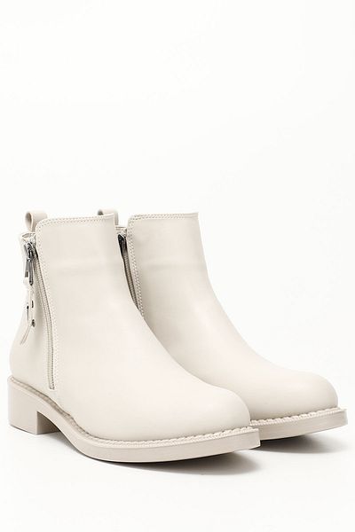 GÖNDERİ(R) Women/Girls Beige Double Zipper Boots