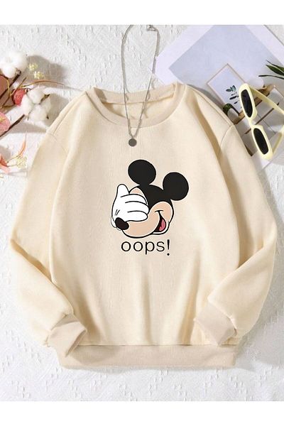 FAVORİST Oversize φούτερ MICKY OOPS Crew Neck