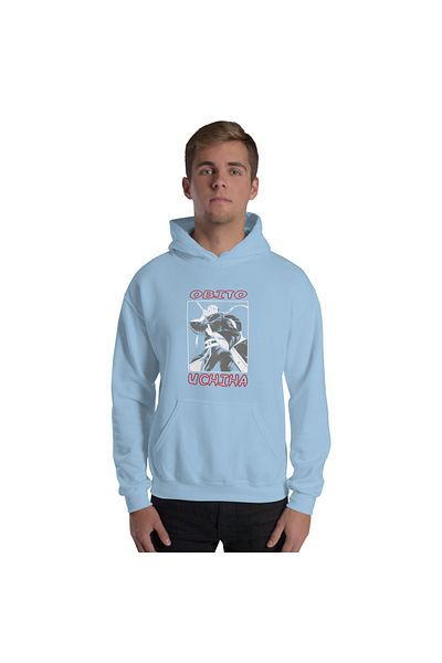 Moda Glo Hanorac unisex cu glugă cu imprimeu Obito Uchiha