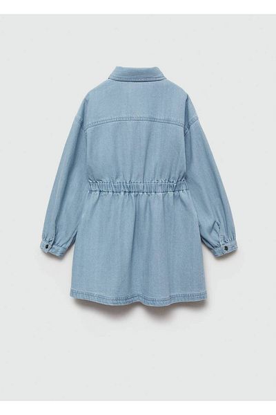 MANGO Kids Τζιν πουκάμισο φόρεμα