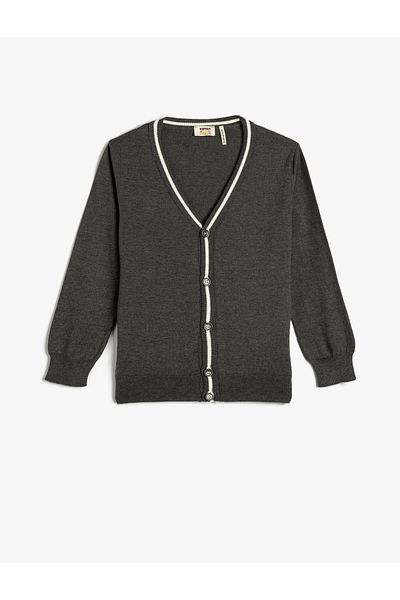 Koton Cardigan Buttoned V-Neck Knitwear