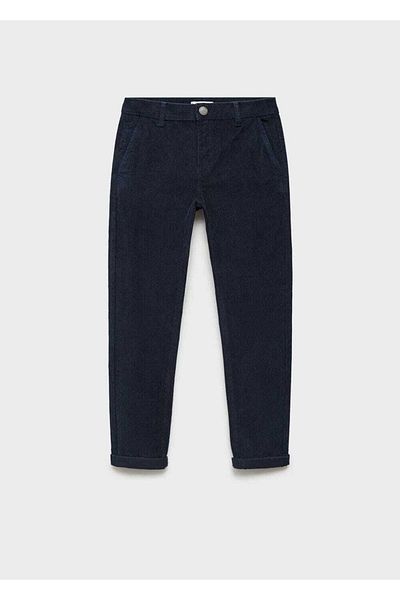MANGO Kids Straight Cut Corduroy Trousers