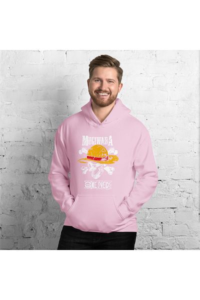 Moda Glo Φούτερ Unisex Mugiwara One Piece με στάμπα με κουκούλα
